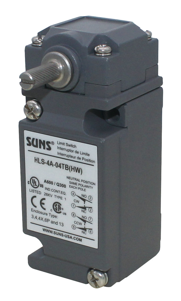 SUNS HLS-4A-04TB(HW) Neutral Position Rotary DPDT Limit Switch for LSYMB6D
