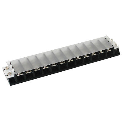 SUNS TU212-C UL Rated 20A/300V Covered Terminal Block 12 Position 22-12 AWG - Industrial Direct