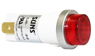 SUNS IL4E-24E-R-Q LED 1/2" Red Indicator Light Raised 24V Solico Ideal 776112 - Industrial Direct
