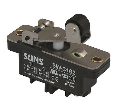 SUNS SW-3162 Roller Lever Industrial Double Break Snap Switch 9007AB41 CR115B201 - Industrial Direct