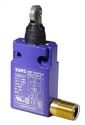 SUNS SN3103-SP-E Sealed Roller Plunger Compact Limit Switch M12 Connector Side - Industrial Direct