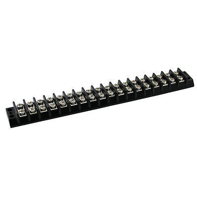 SUNS TU218 UL Rated 20A/300V Terminal Block 18 Position 22-12 AWG Barrier Strip - Industrial Direct