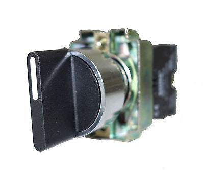 SUNS PBM22-S2M-B-P5 22mm Selector Switch Metal 2-Position Maintained 1NO - Industrial Direct
