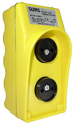 SUNS CSB-270Y UL Listed Yellow Pendant Station Without Inserts 2NO2NC 9001BW70YU - Industrial Direct