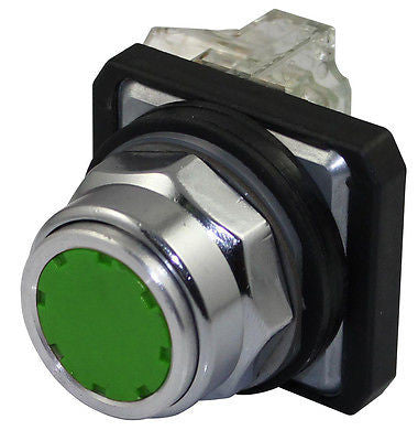 SUNS PBM30-FP-G-P13 30mm Green Guarded Pushbutton 1NO 1NC 9001KR1GH13 9001KR1GH5 - Industrial Direct