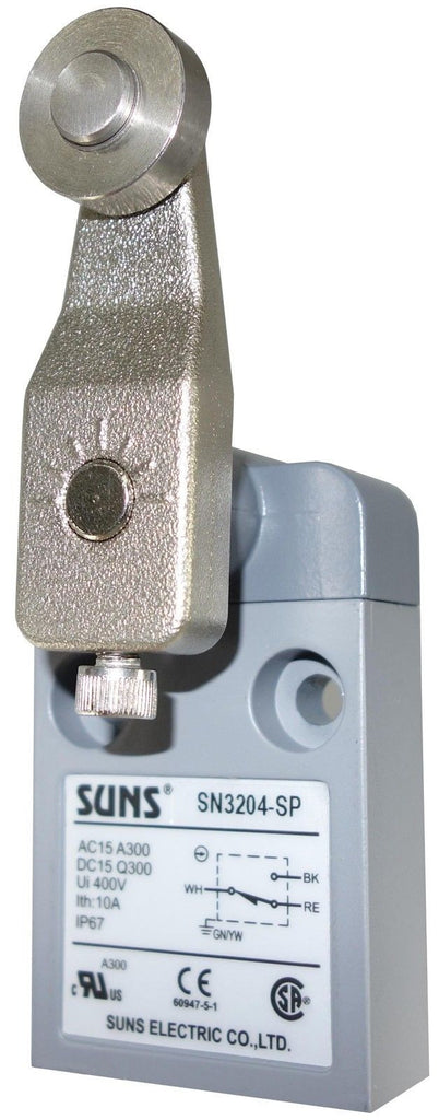 SUNS SN3204-SP-D Roller Lever Limit Switch for 914CE16-Q1 D4CC-1020 D4CC-3020 - Industrial Direct
