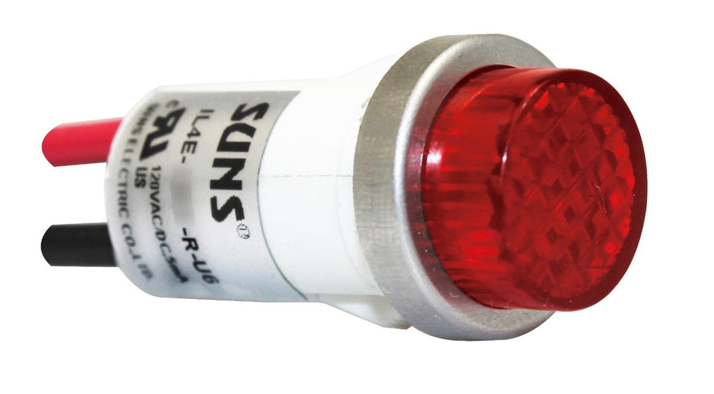 SUNS IL4E-24E-R-U6 LED 1/2" Red Indicator Light Raised 24V Solico Ideal 776111 - Industrial Direct