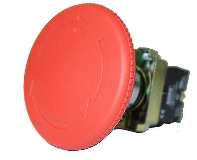SUNS PBM22-ET6-R-P6 22mm Emergency Stop Twist Release Red 60mm Mushroom 1NC - Industrial Direct
