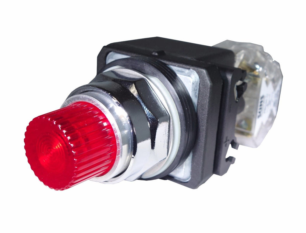 SUNS PBM30-EP-D120E-R-P1-U 30mm 12-130V AC/DC LED Red Pushbutton 800T-QBH2R - Industrial Direct