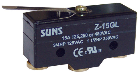 SUNS International Z-15GL Lever 15A Micro Switch - Industrial Direct