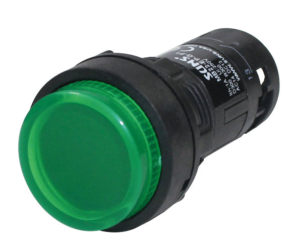 SUNS MB22-EP-G-P1 22mm Monolithic Pushbutton Green 1NO/1NC C22-DH-G-K11